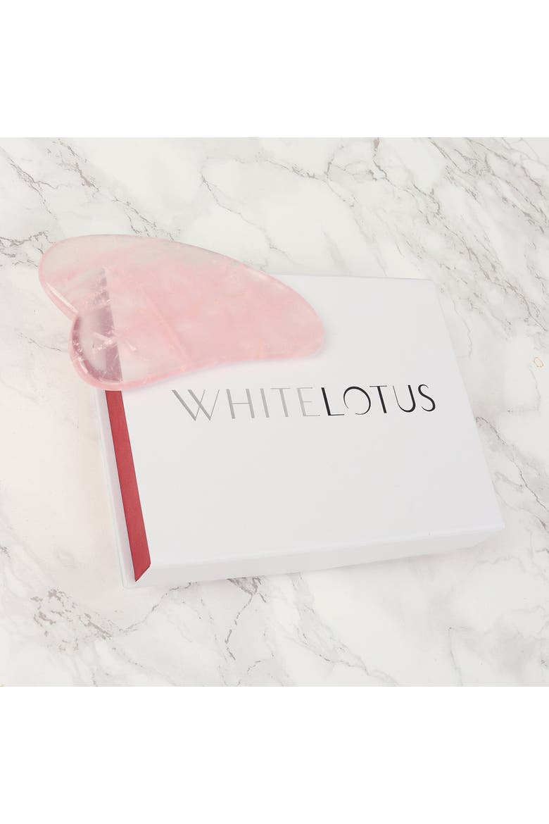 Premium Rose Quartz Gua Sha, Alternate, color, Pink