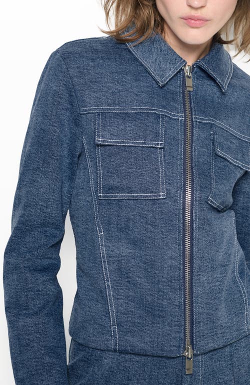 As B Y Df Gianna Jacket In Med Wash Denim