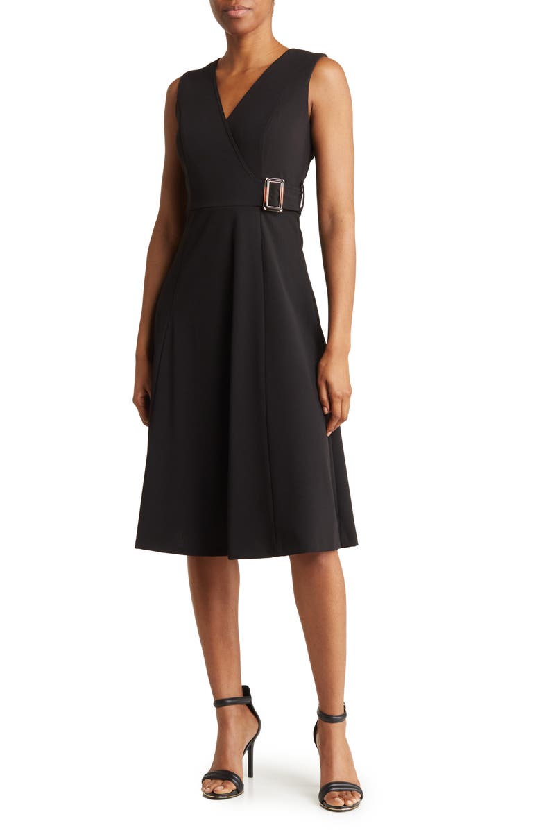 Calvin Klein Side Buckle Midi Dress, Main, color, 