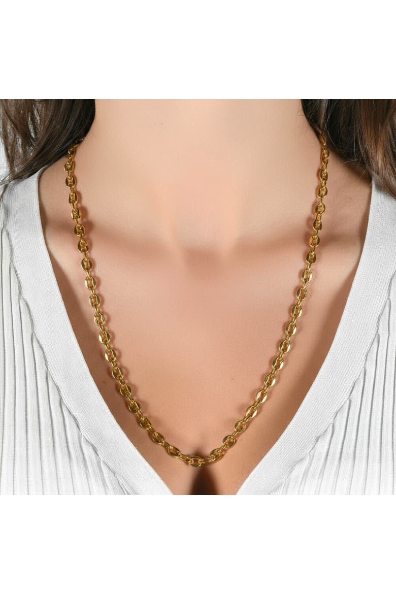 14k Gold Mariner Women's 24" Chain Necklace 22 Grams 7mm Thick, Alternate, color, 14k Yellow Gold