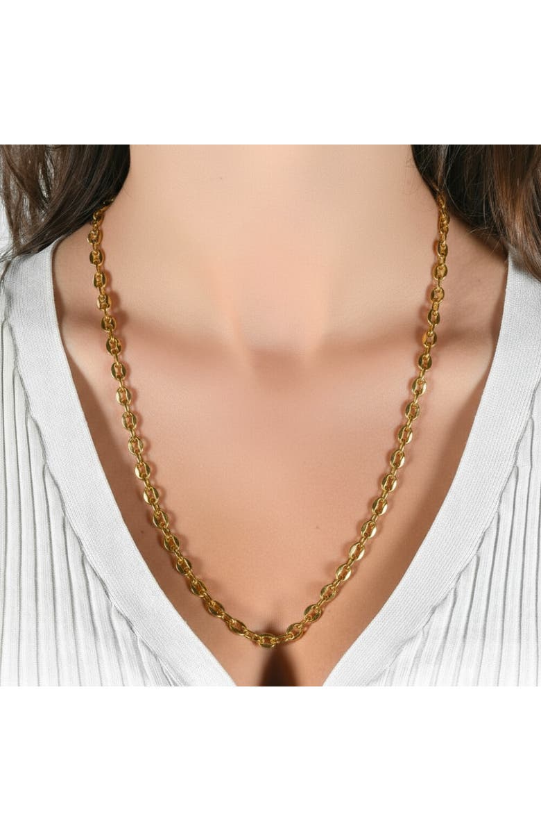 Bliss Diamond 14k Gold Mariner Women's 24" Chain Necklace 22 Grams 7mm Thick, Alternate, color, 14K Yellow Gold