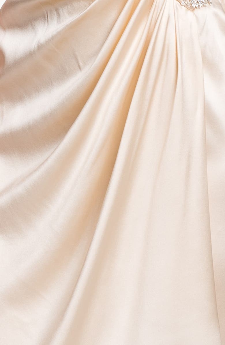 Suzi Chin for Maggy Boutique Embellished Charmeuse Halter Dress, Alternate, color, 