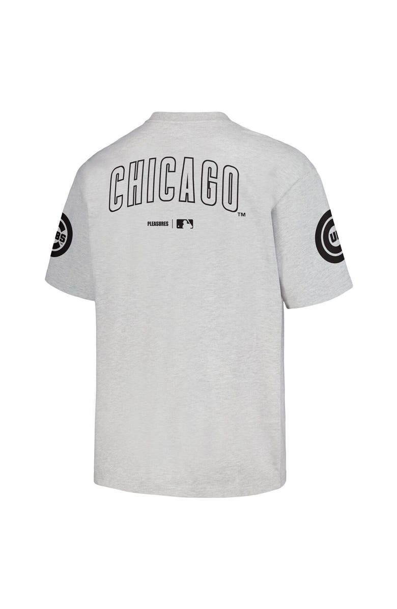 PLEASURES Men's PLEASURES  Gray Chicago Cubs Team T-Shirt, Alternate, color, Gray