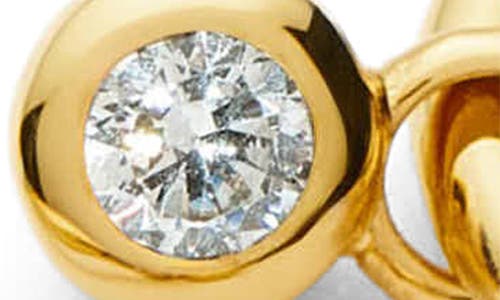 Missoma Womens Tennis Charm Mini 18ct Yellow Gold Vermeil And Cubic Zirconia Hoop Earrings In Gold