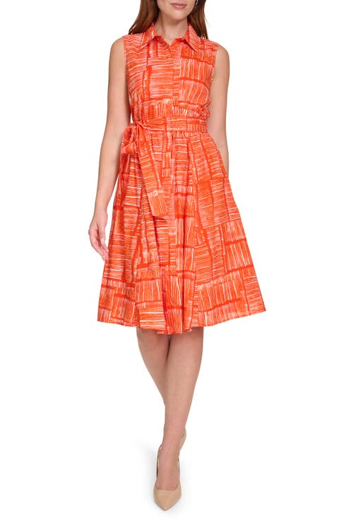 Sleeveless A-Line Shirtdress