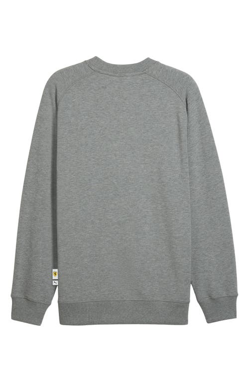Puma Scuderia Ferrari Sportswear Shield Crewneck Sweatshirt In Gray