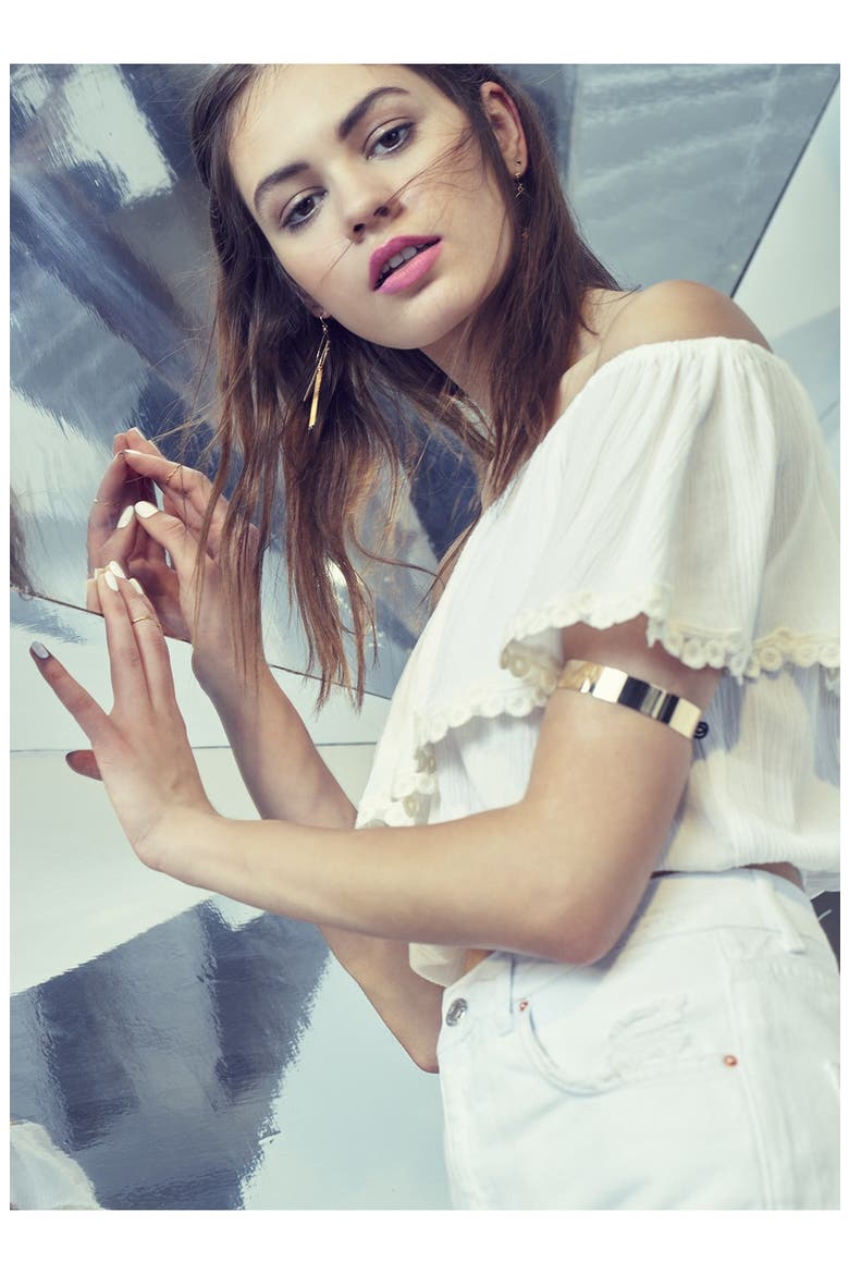 High Rise Ripped Denim Shorts, Alternate, color, WHITE