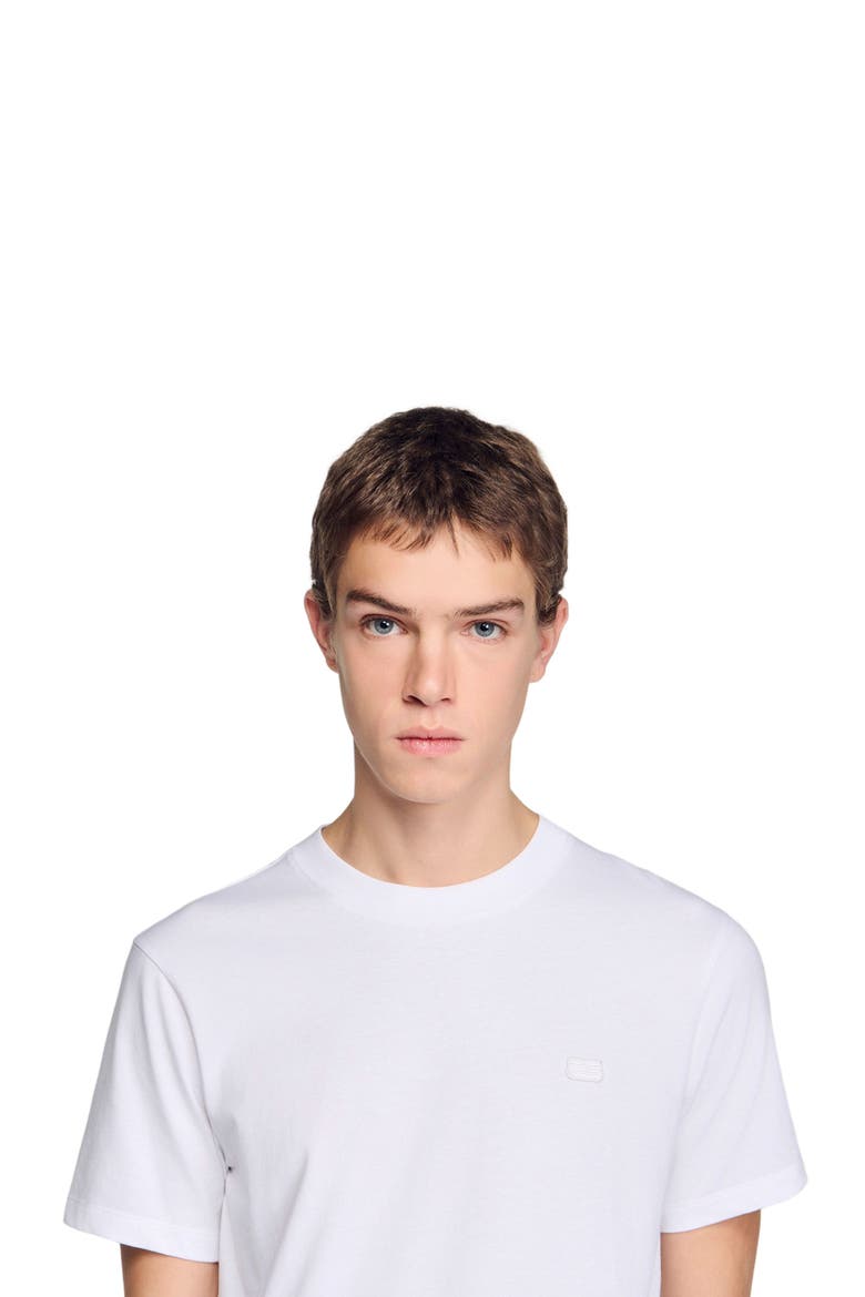 T-shirt with double S patch, Alternate, color, White