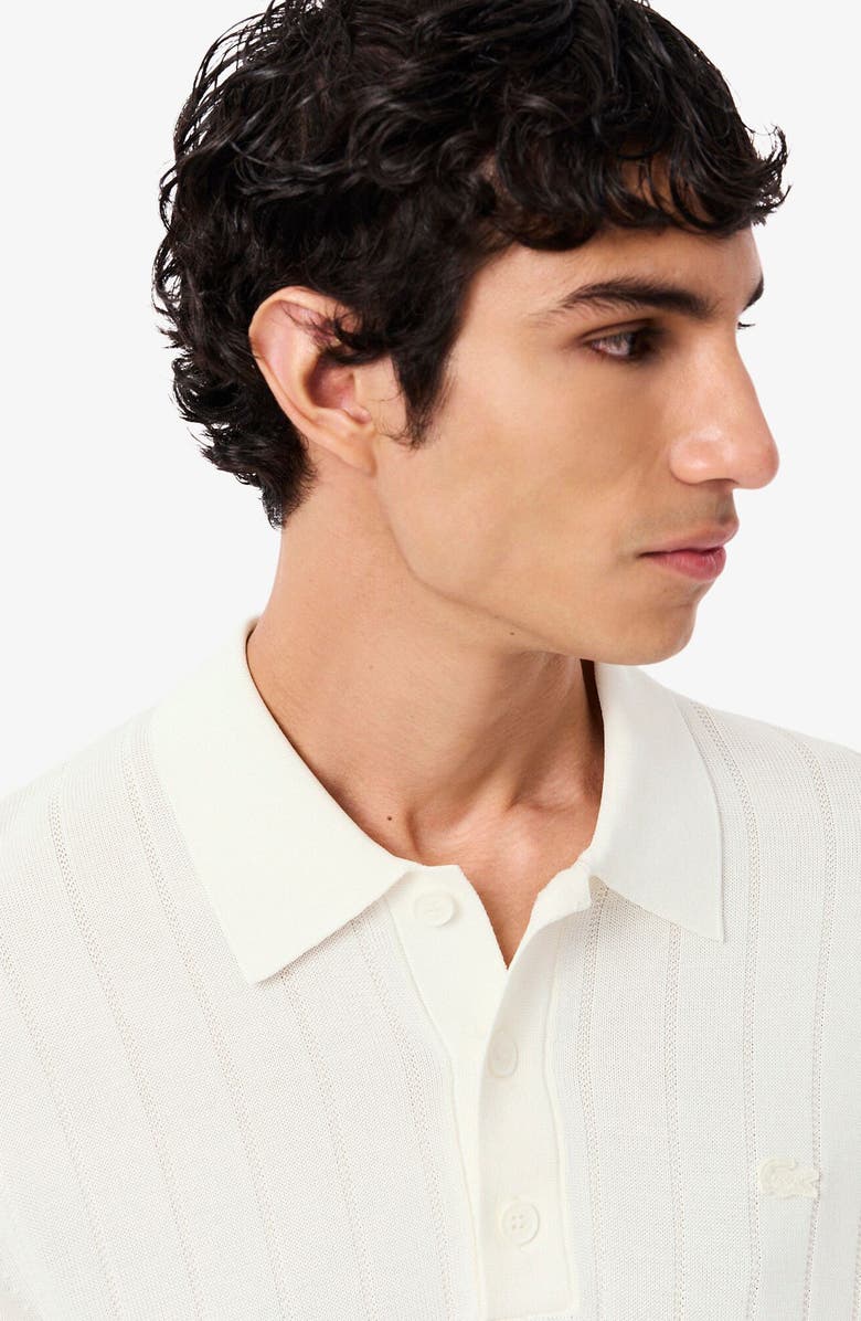 Lacoste Classic Fit Rib Polo, Alternate, color, Flour