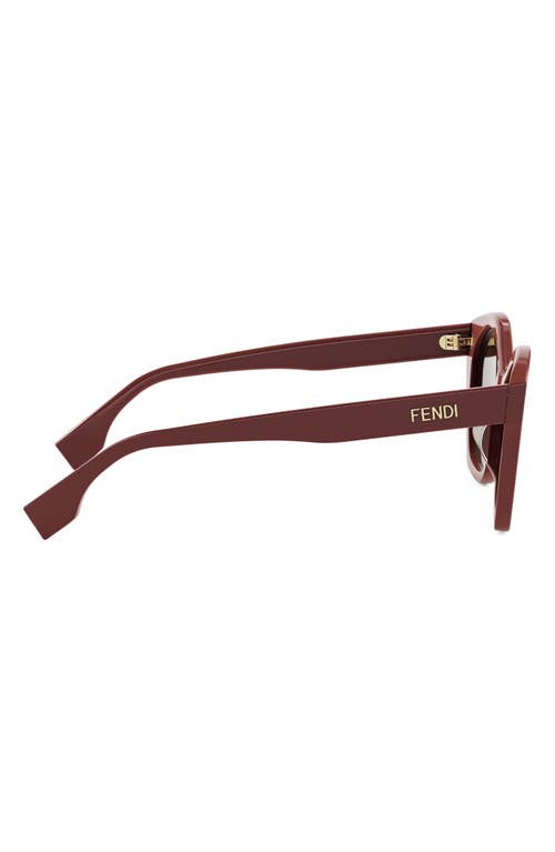 Fendi Lettering 52mm Square Sunglasses In Red