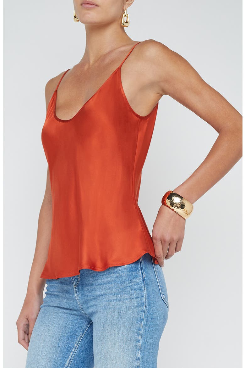 Lexi Silk Camisole, Alternate, color, CLAY
