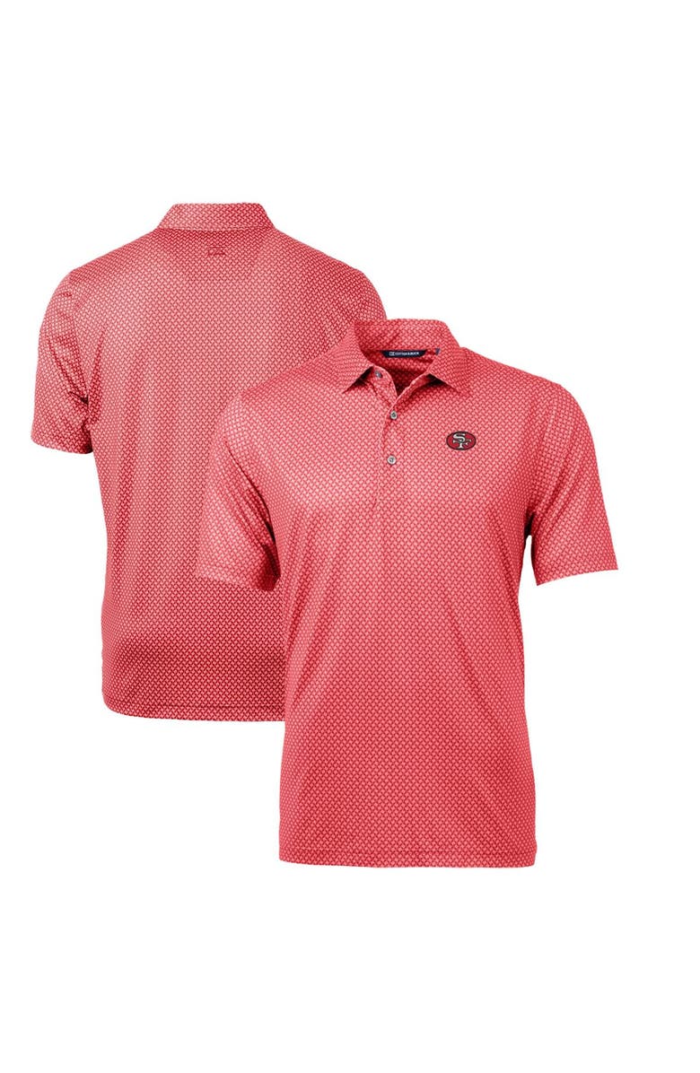 Cutter & Buck Men's Cutter & Buck Scarlet San Francisco 49ers Pike Banner Stretch Polo, Main, color,
