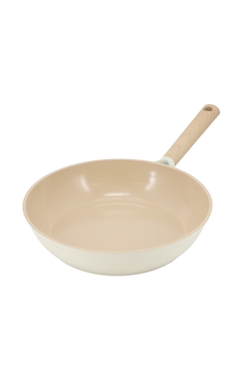 Gibson Elite Folkstone 10 Inch Ceramic Nonstick Cast Aluminum Frypan, Main, color, Beige