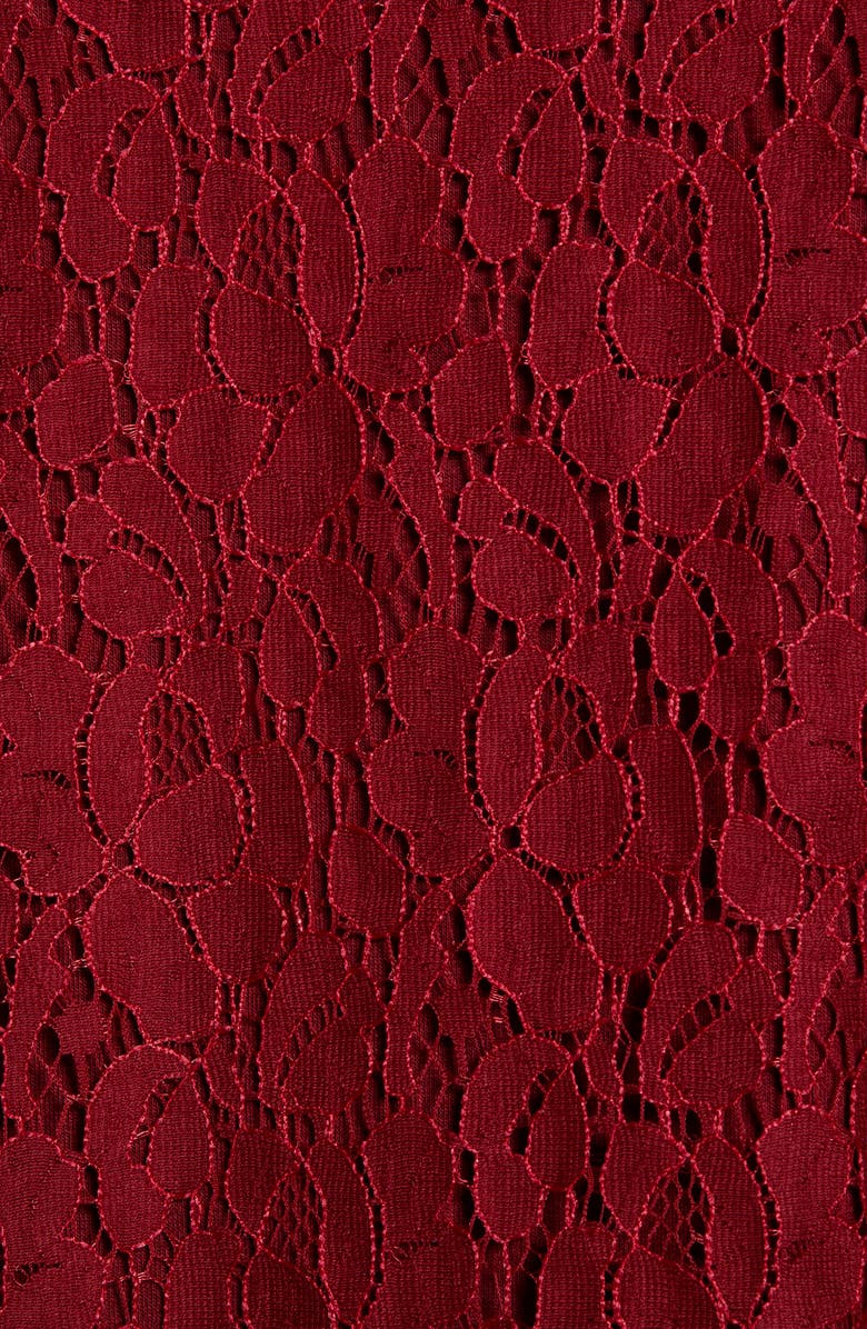 GIBSONLOOK Gibson Glam Flutter Sleeve Lace Front Cotton Blend Top, Alternate, color,