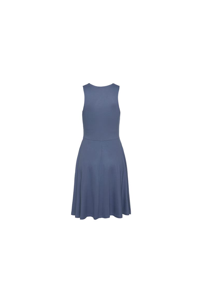 Sleeveless Wrap Look Dress, Alternate, color, Smokey Blue
