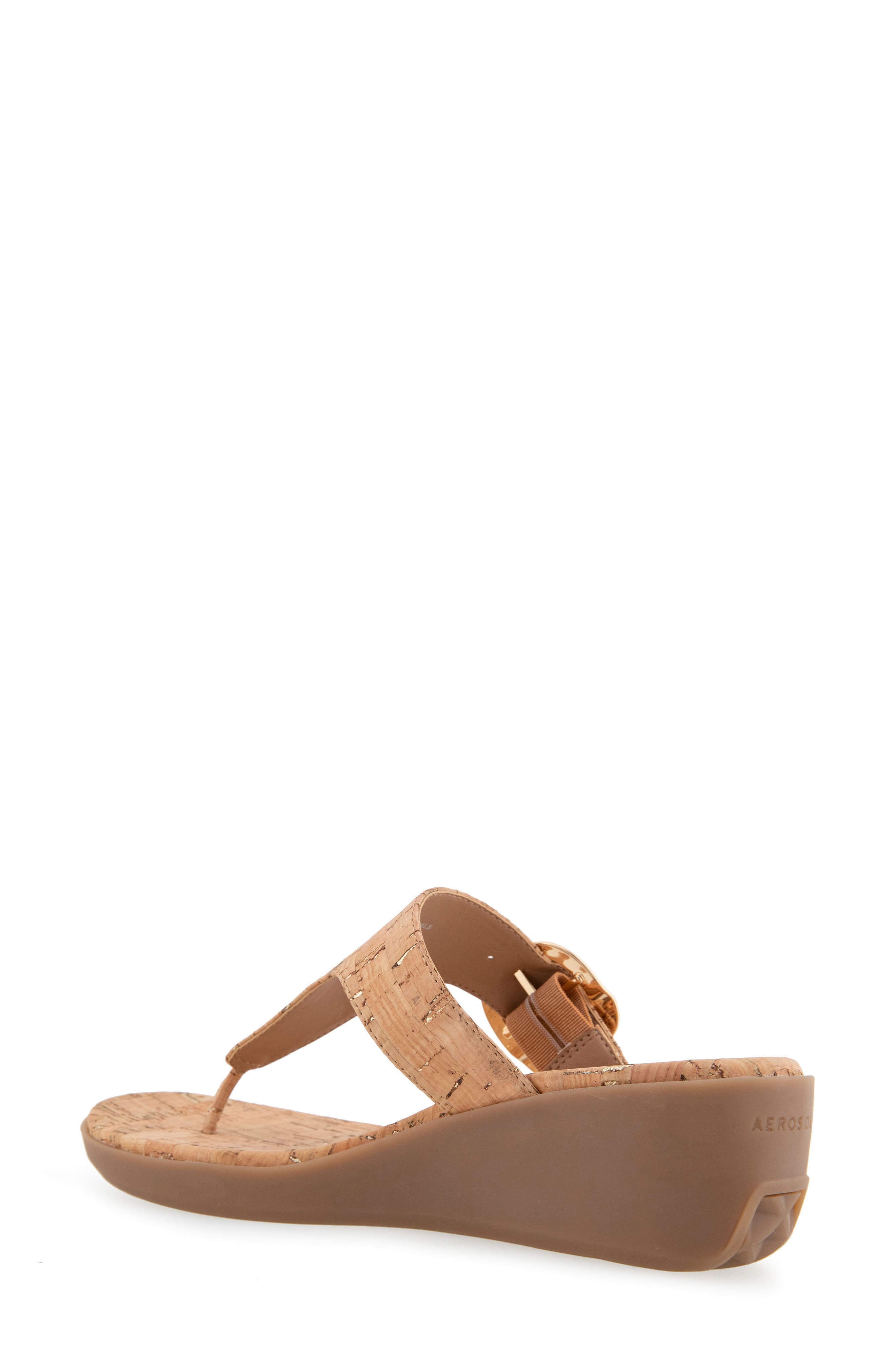 Aerosoles Izola Wedge Sandal, Alternate, color, Cork/Gold Flecks