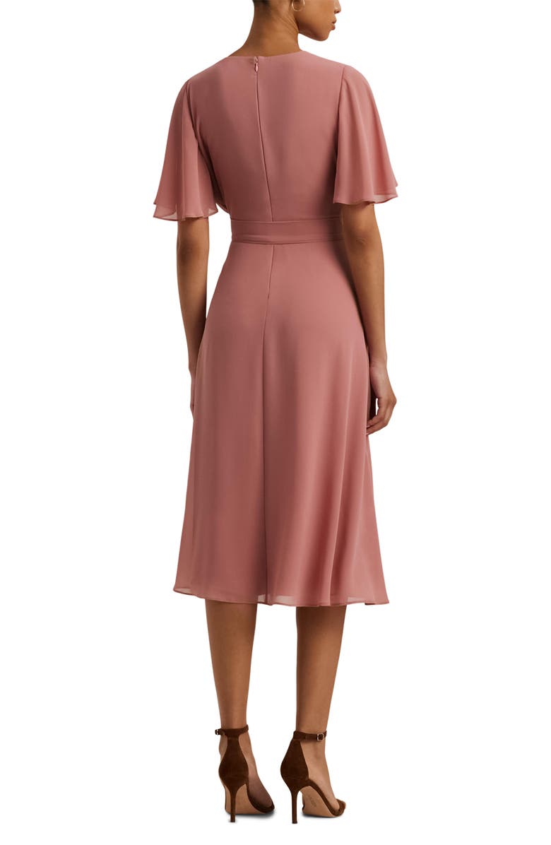 Polo Ralph Lauren Georgette Belted Midi Dress, Alternate, color, 