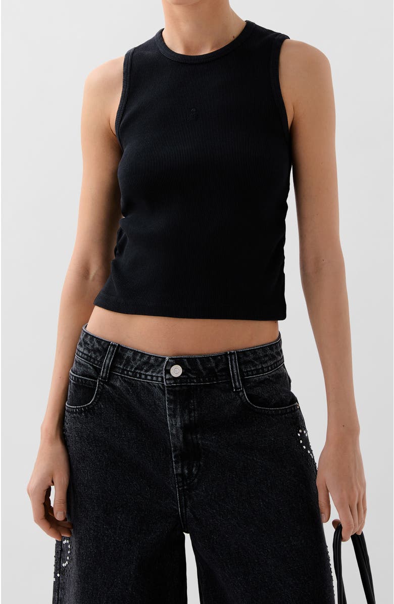 Scalpers Rib Gather Side Tee, Main, color,