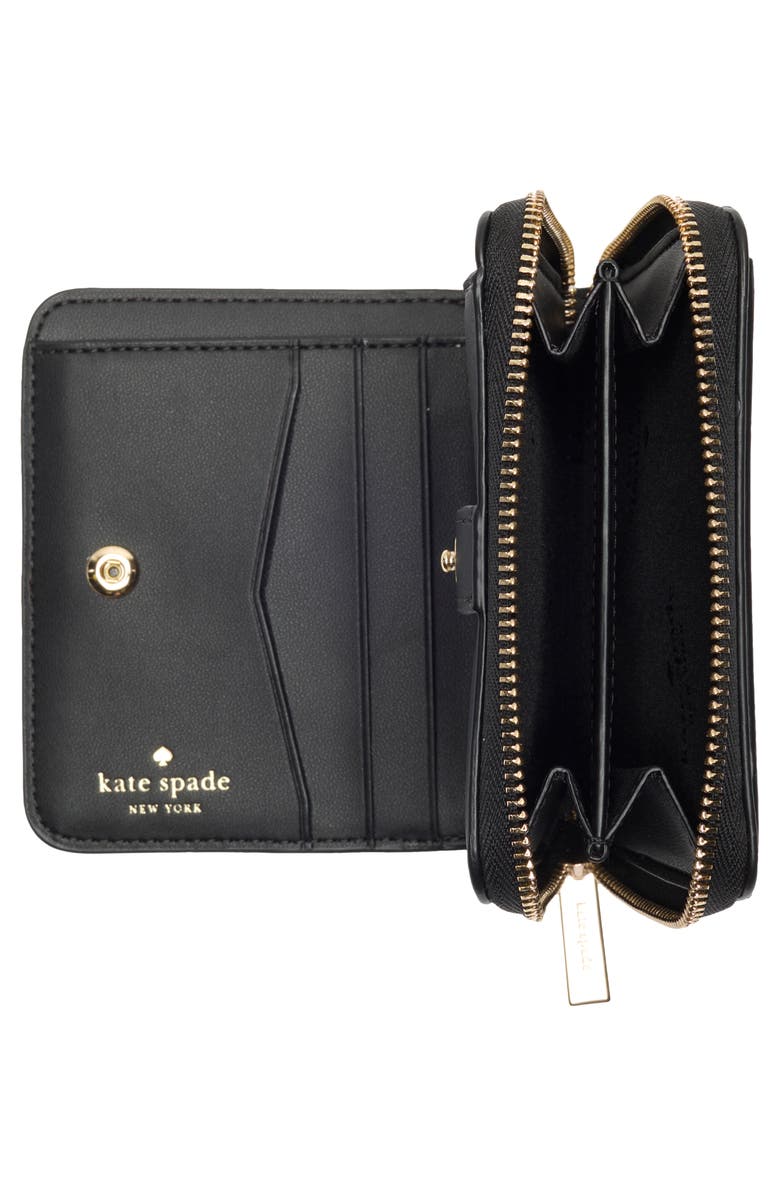 Kate Spade New York staci saffiano leather wallet, Alternate, color, Black