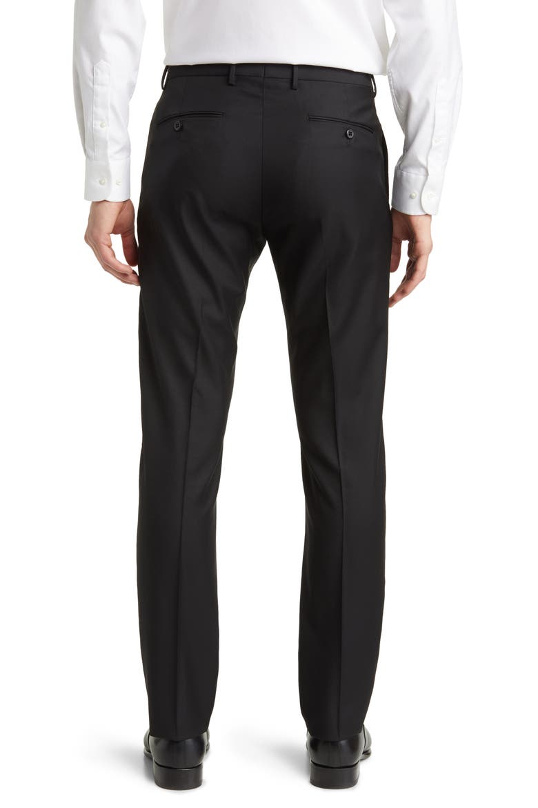 Noah Classic Serge Wool Straight Leg Pants, Alternate, color, BLACK