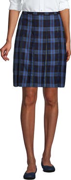 Lands' End School Uniform Young Plaid Box Pleat Skirt Top of the Knee