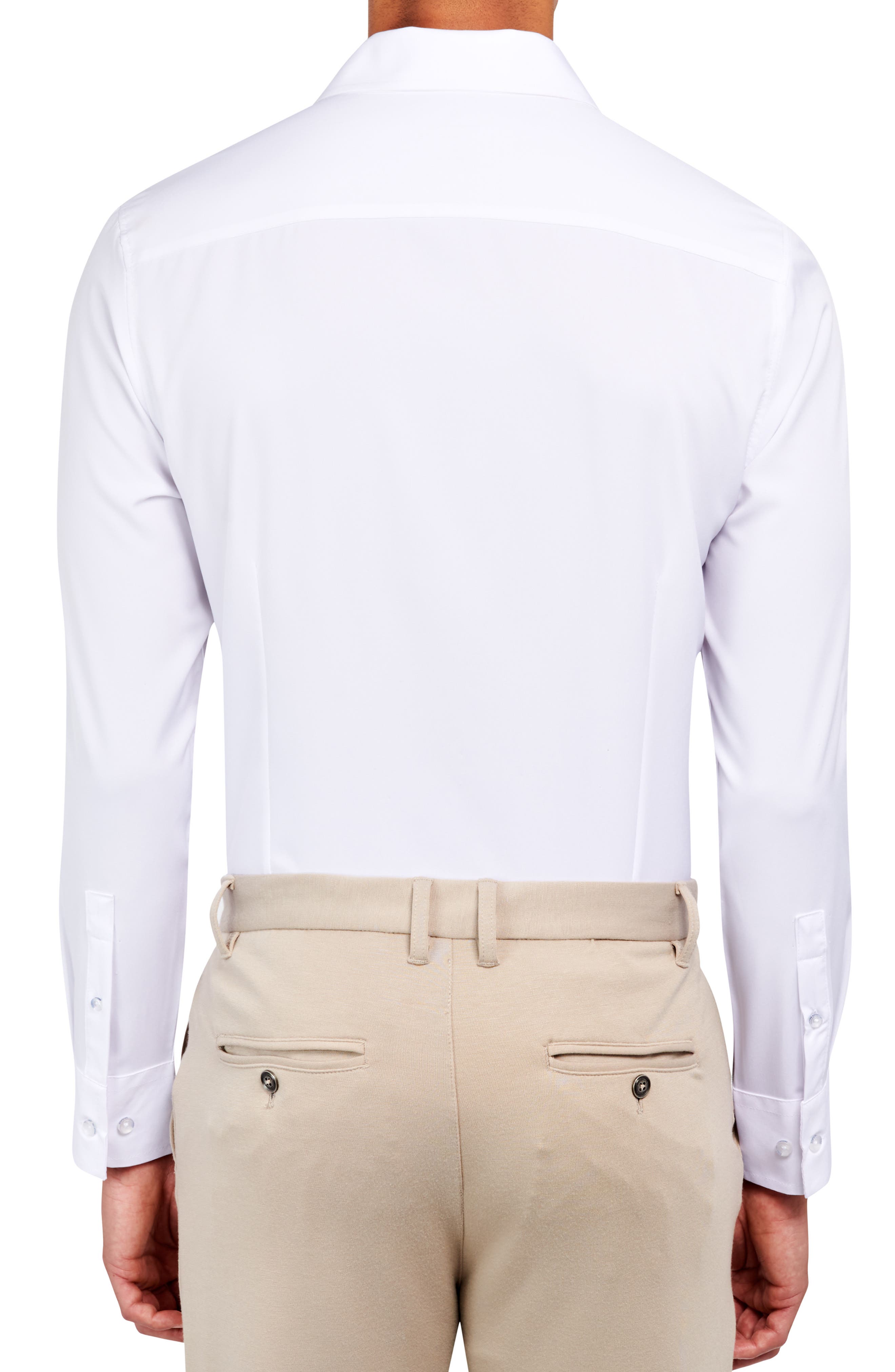 Slim Fit Solid Performance Dress Shirt - image 4