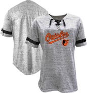 PROFILE Women's Profile Heather Gray Baltimore Orioles Lace-Up Fleck T-Shirt