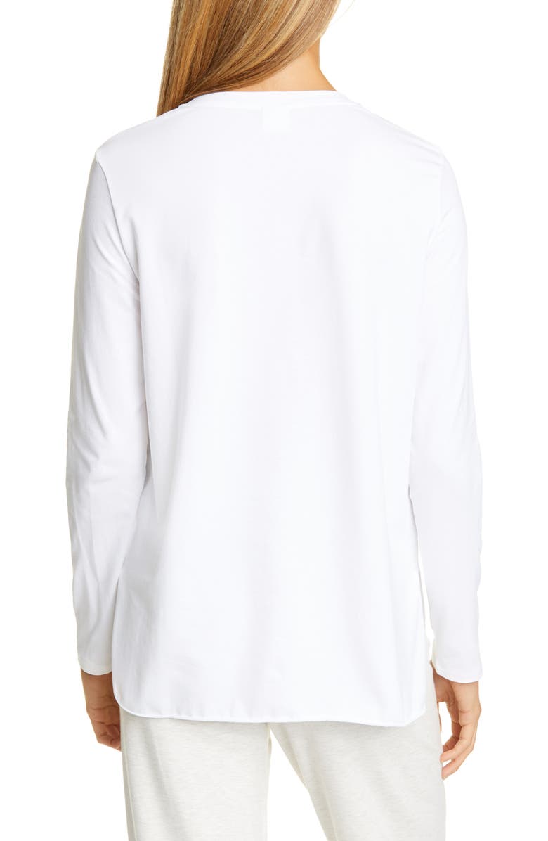 Max Mara Leisure Long Sleeve Stretch Cotton Tee, Alternate, color, 