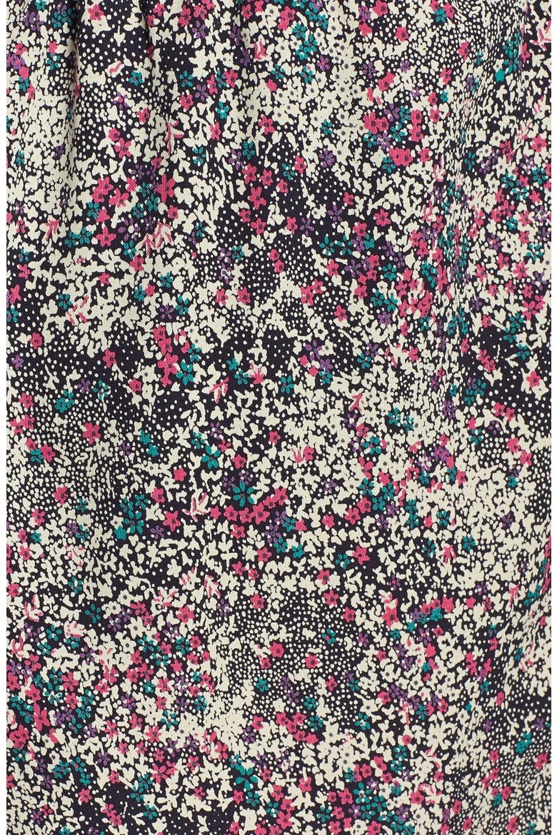 Print High Waist Woven Shorts, Alternate, color, NAVY