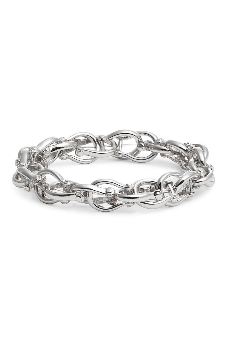 Twisted Chunky Chain Bracelet, Main, color, SILVER