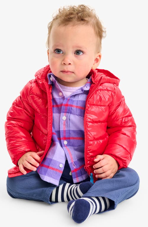 Primary Kids Lightweight Puffer Jacket In Red