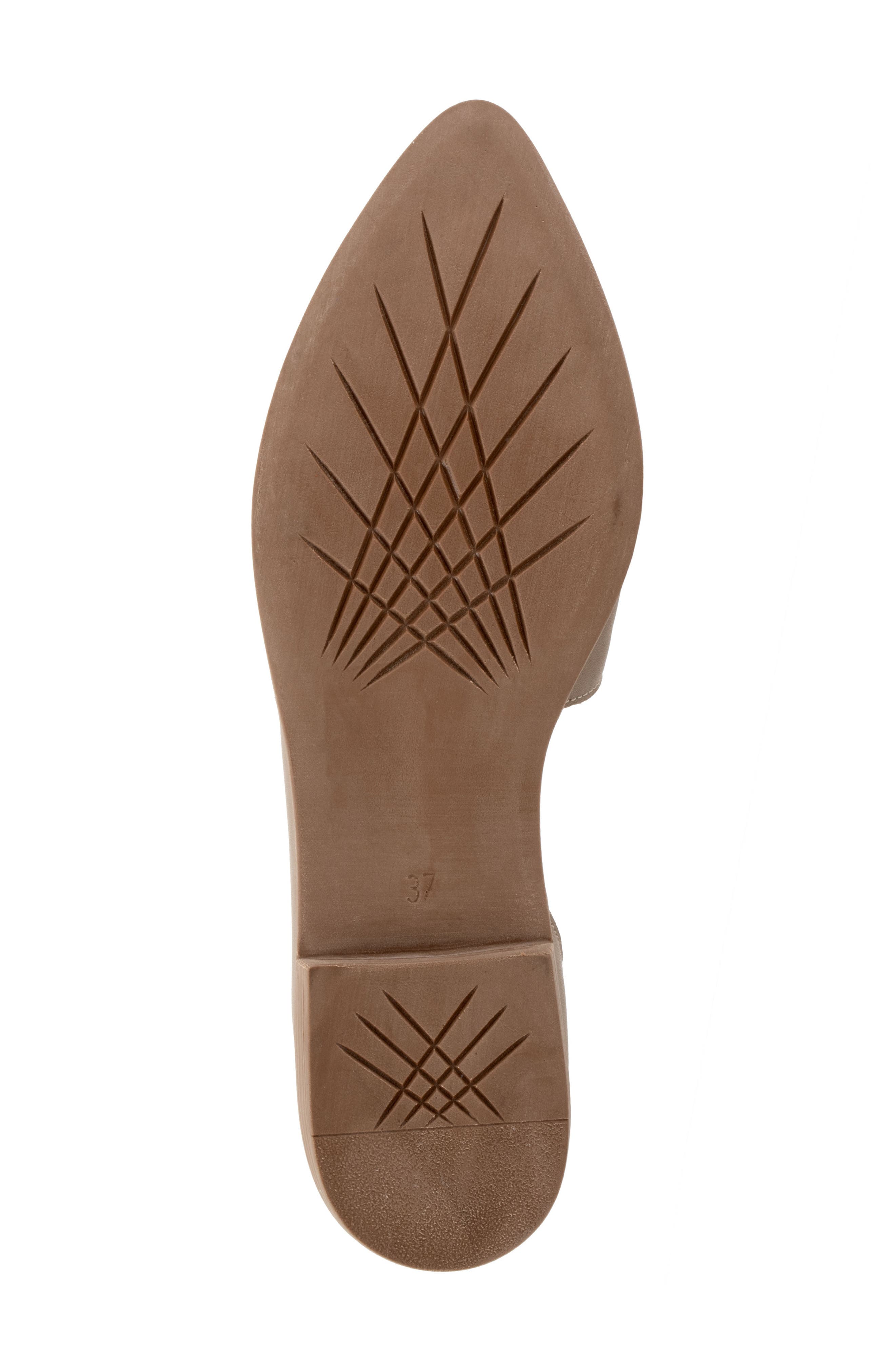 Bueno Brenda Half d'Orsay Pointed Toe Flat, Alternate, color, Grey