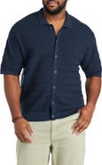 Synrgy by DXL Big & Tall Short-Sleeve Polo Cardigan Sweater