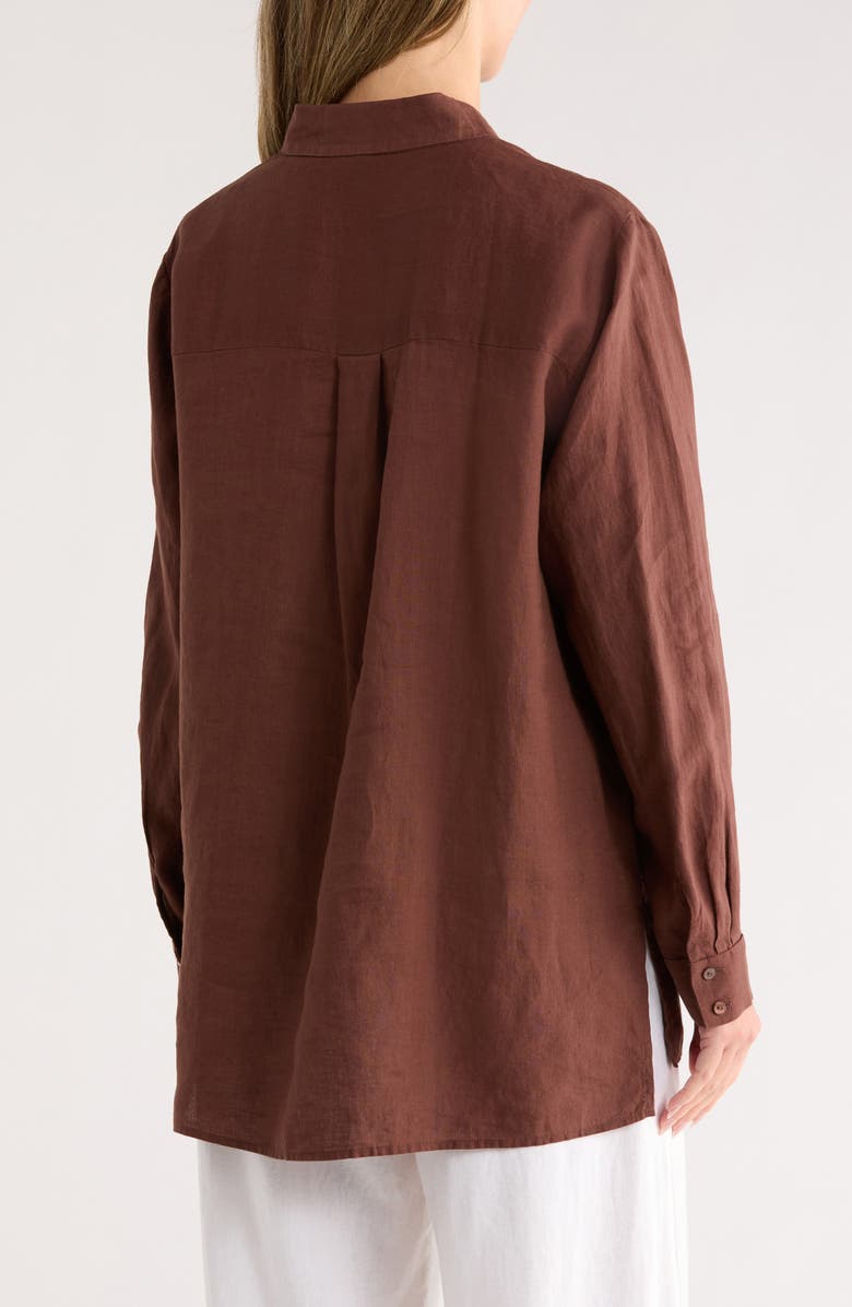 Eileen Fisher Oversize Organic Linen Button-Up Shirt, Alternate, color,