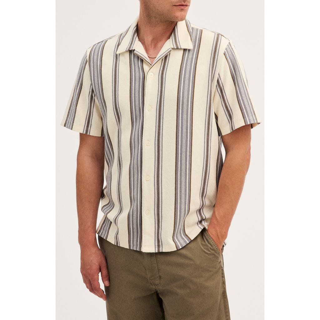 Madewell The Camp Shirt in Seaport Terry in Ashen Blue at Nordstrom, Size Medium