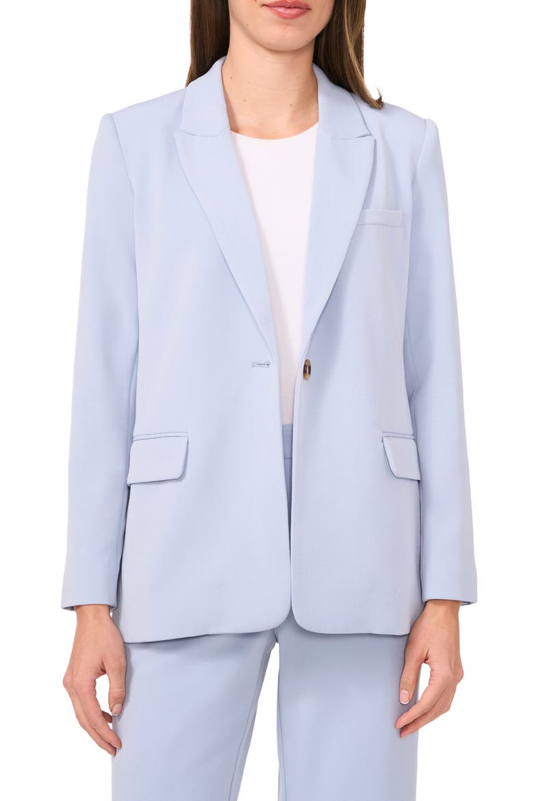 Single Button Relaxed Blazer, Main, color, BLUE FOG