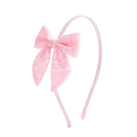 Pink Bandana Western Bow Headband