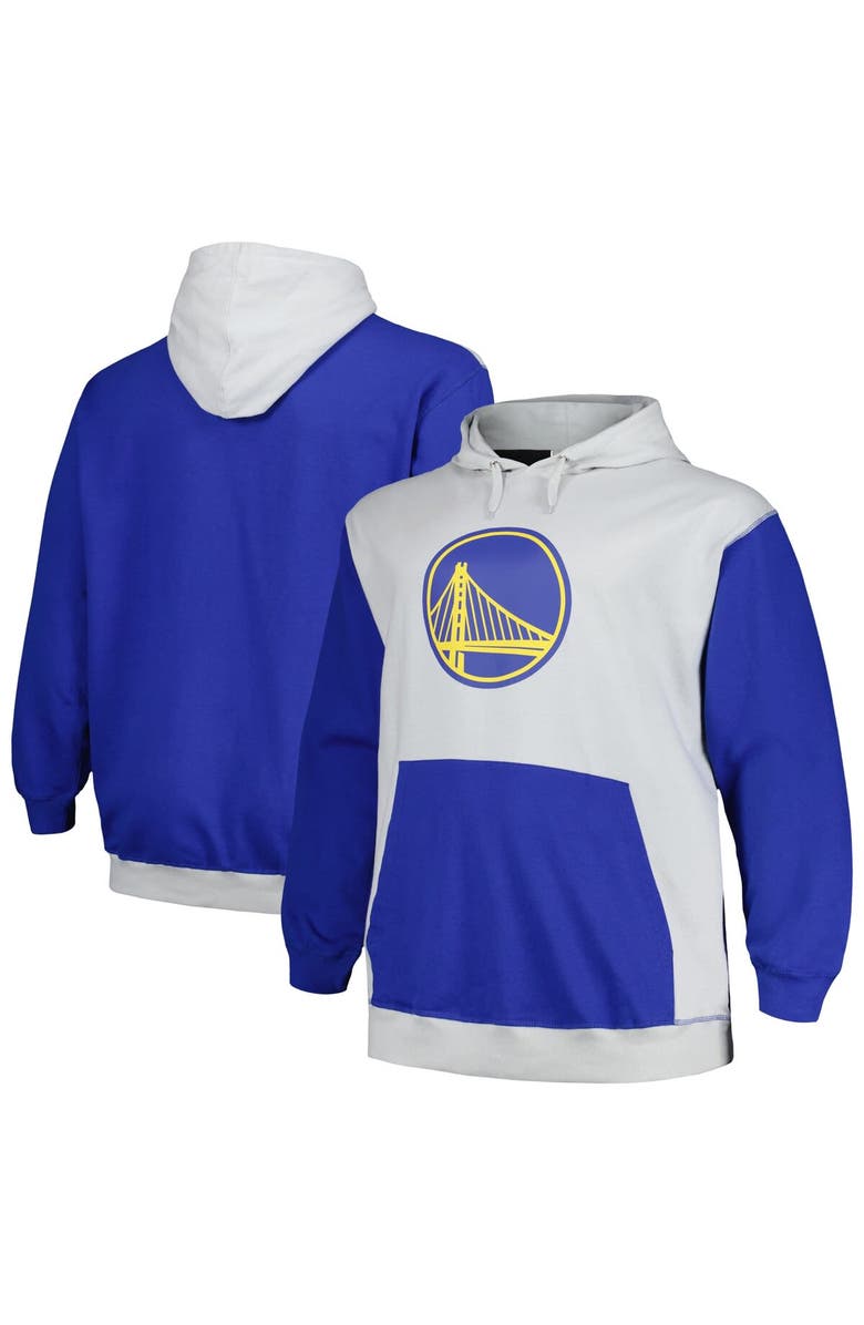 FANATICS Men's Fanatics Branded  Royal/Silver Golden State Warriors Big & Tall Primary Arctic Pullover Hoodie, Alternate, color, Royal