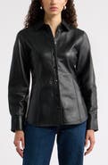 Nordstrom Waisted Leather Shirt