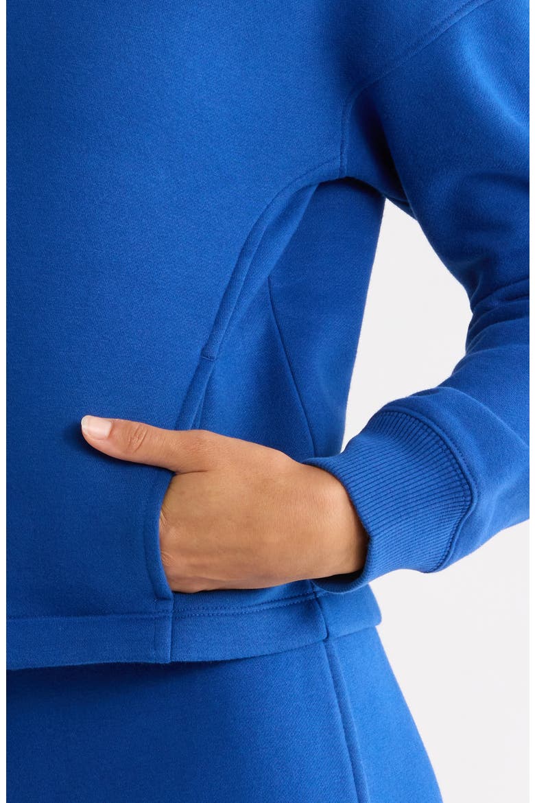 Exhale Fleece Half Zip Pullover, Alternate, color, BLUE SODALITE