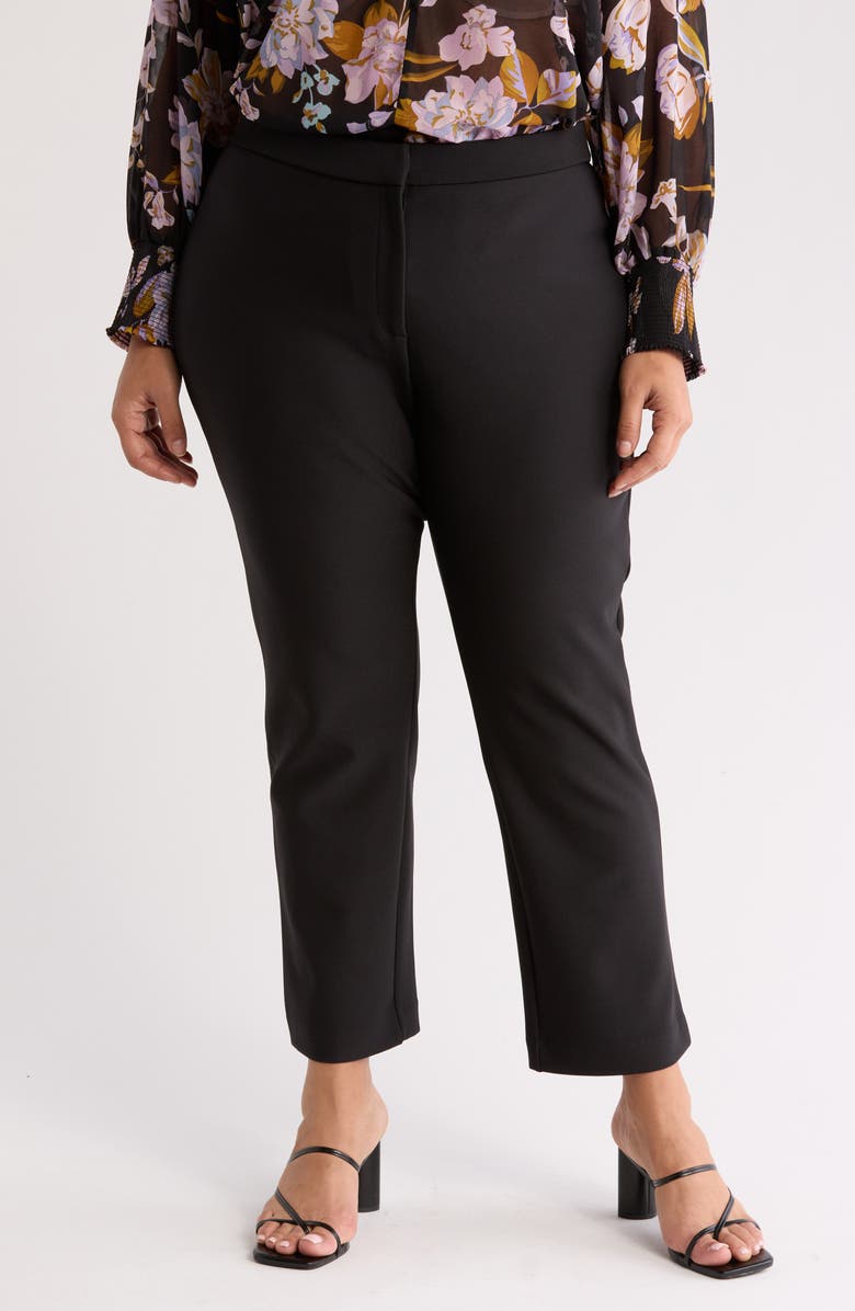 NORDSTROM RACK Essential Stretch Crepe Pants, Main, color, Black