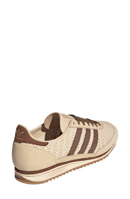 Adidas Originals Womens Sand Strata Preloved Bro Sl 72 Textured Woven And Leather Low-top Trainers In Brown