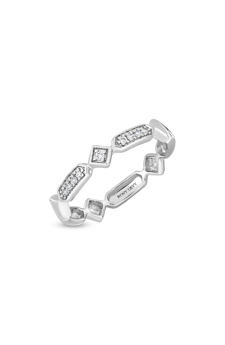 Bony Levy 18K White Gold Diamond Stackable Ring, Main, color, 18K White Gold
