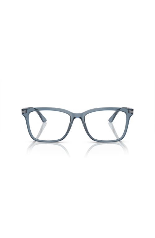 Prada 56mm Rectangle Optical Glasses In Blue