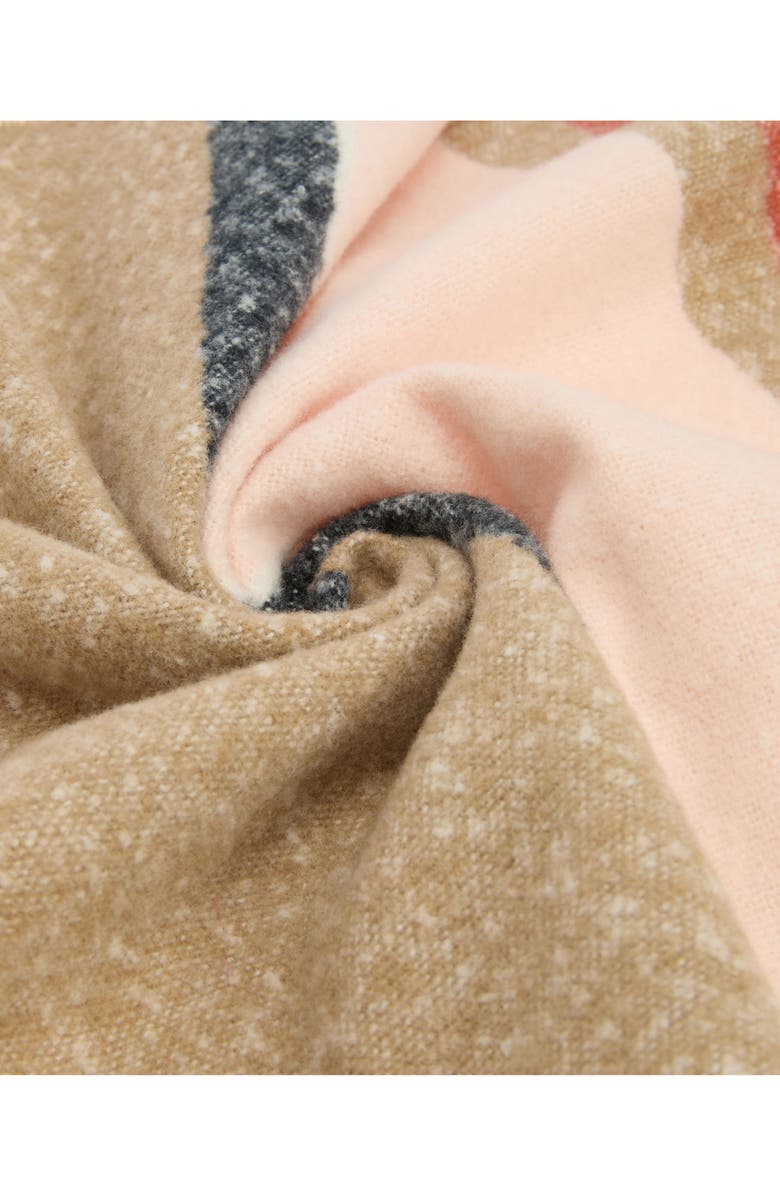 Barbour Paige Fringe Scarf, Alternate, color, Beige Multi