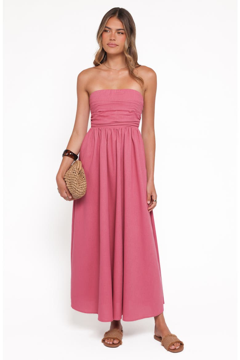 Nesta Strapless Maxi Dress, Alternate, color, PETAL PINK