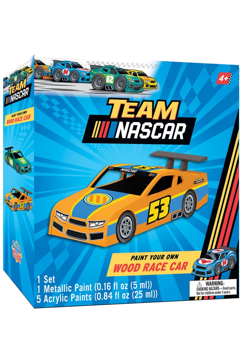 NASCAR - Wood Race Car Craft Set, Main, color, Multicolor