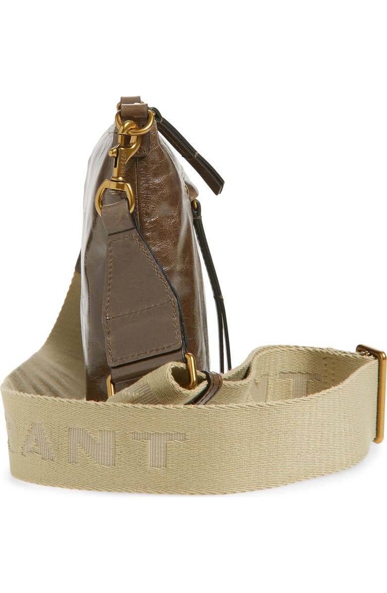 Isabel Marant Nessah Wardy Leather Crossbody Bag, Alternate, color, Moss Green