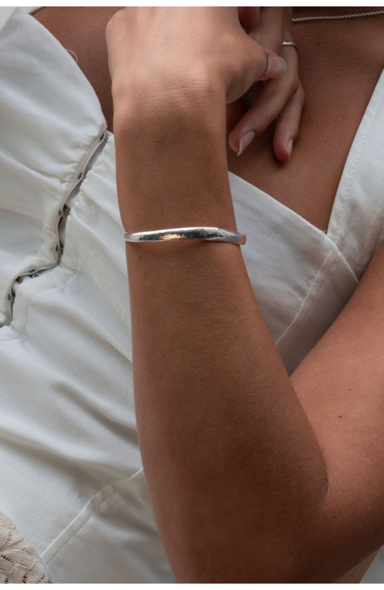 Dower & Hall Curved Nomad Cuff Bangle, Alternate, color, Sterling Silver