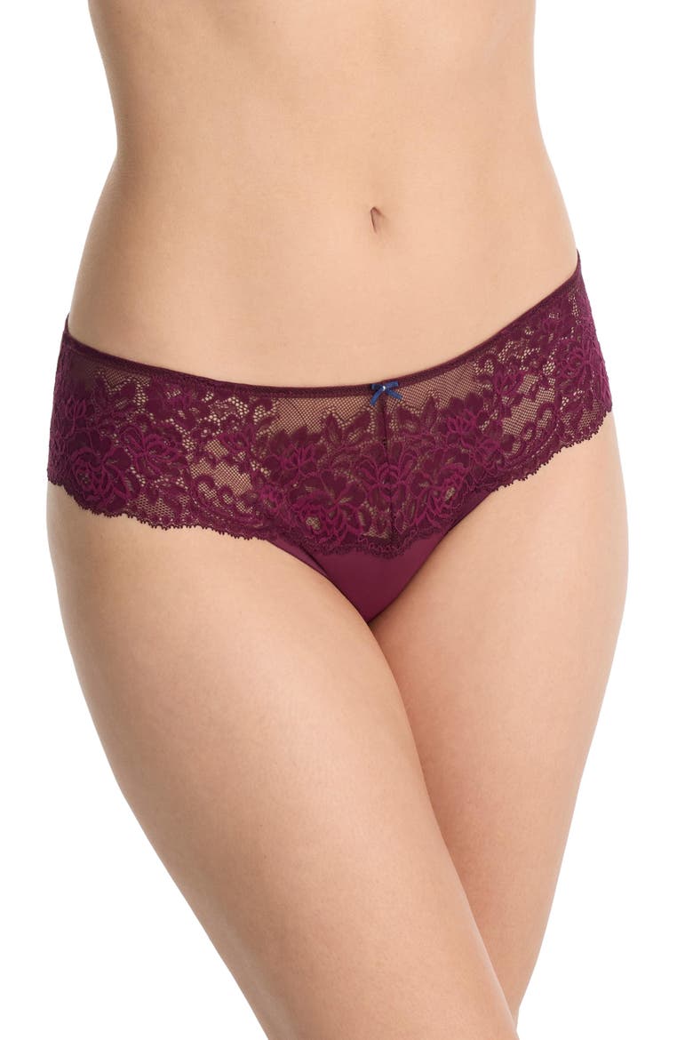 Captivate Lace Bikini, Alternate, color, Figgy/Nocturnal